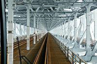 The section including the Seto Ohashi Bridge on the Seto-Ohashi Line