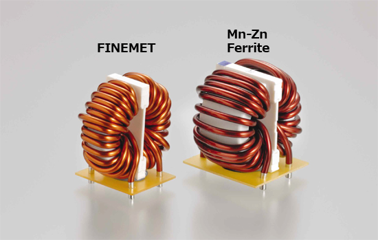 写真：FINEMET、Mn-Zn Ferrite